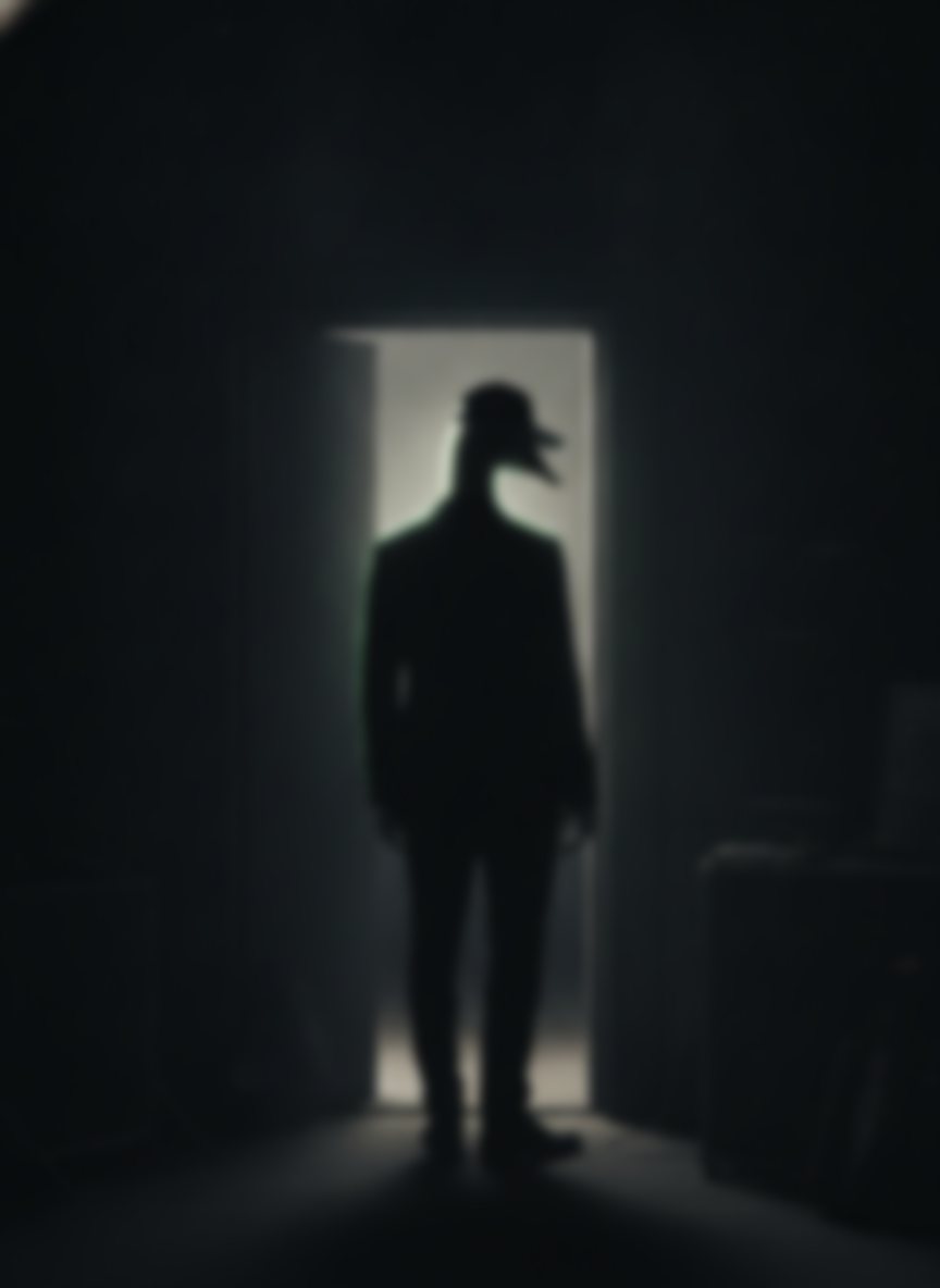 The secret guest curator &mdash; a blurred goose silhouette in a doorway